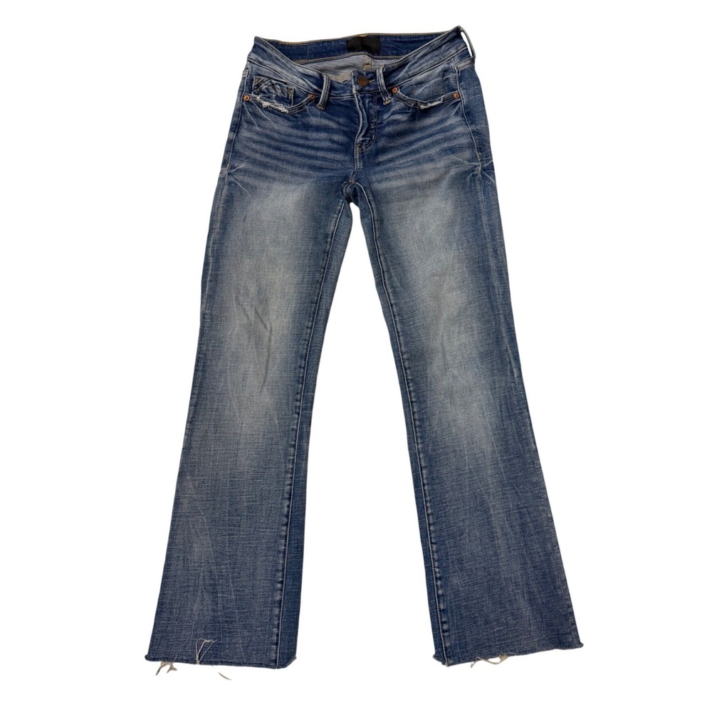Buckle Black Fit No. 53 Tailored Bootcut Blue Distressed Jeans Womens 25x30